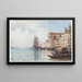 Il canale della Giudecca con le navi vicino alla chiesa dei Gesuati - David Law — quadro incorniciato alla parete