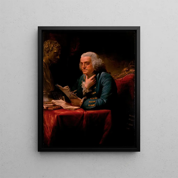 Benjamin Franklin - David Martin — quadro incorniciato alla parete