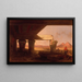 Paesaggio egiziano con vista lontana delle piramidi - David Roberts — quadro incorniciato alla parete