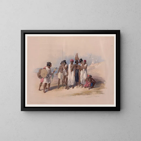 Gruppo di Nubi a Wadi Kardasey - David Roberts — quadro incorniciato alla parete