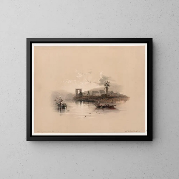 Île de Phil sur le Nil in Nubia - David Roberts — quadro incorniciato alla parete