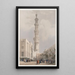 Minareto della moschea principale Siout Alta-Egitto - David Roberts — quadro incorniciato alla parete