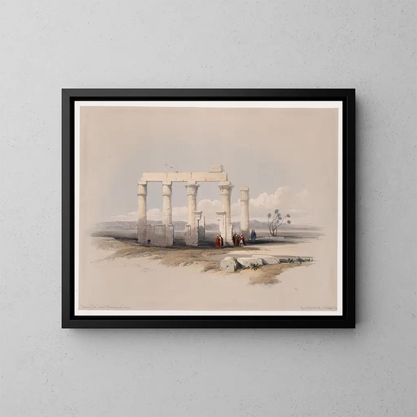 Vestiges del tempio di Medamout a Tebe - David Roberts — quadro incorniciato alla parete