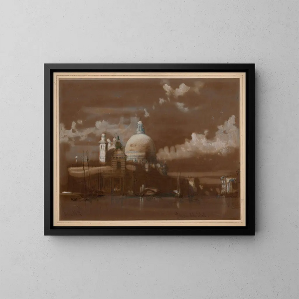 Basilica Santa Maria della Salute a Venezia - David Roberts — quadro incorniciato alla parete
