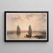 Statue di Memnone a Tebe durante l'inondazione - David Roberts — quadro incorniciato alla parete