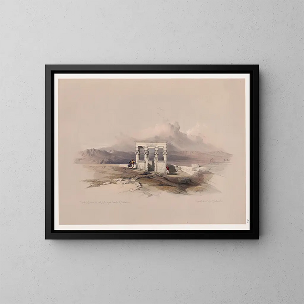 Tempio di Iside sul tetto del grande tempio di Dendera - David Roberts — quadro incorniciato alla parete