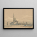I tombeaux dei califfi, Il Cairo - David Roberts — quadro incorniciato alla parete