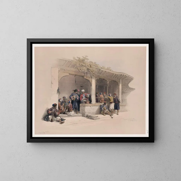 Il caffè - David Roberts — quadro incorniciato alla parete