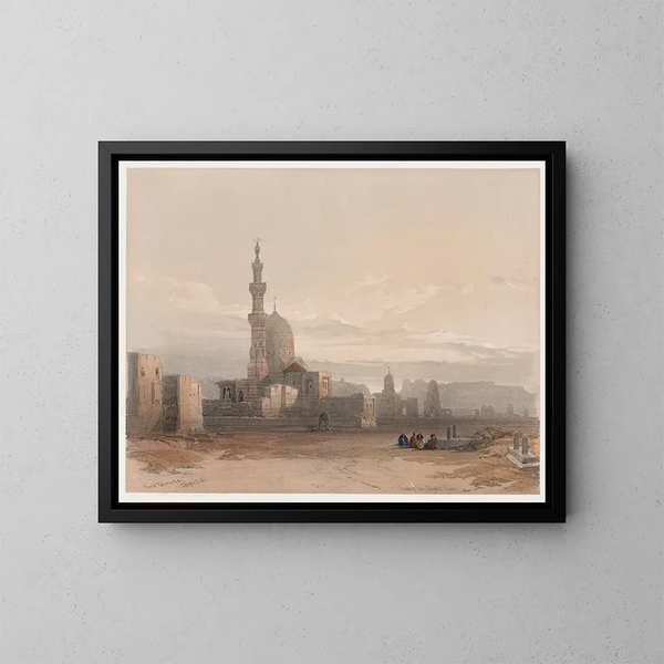 Tombeaux dei califfi del Cairo - David Roberts — quadro incorniciato alla parete