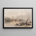 Vista sul Nilo, traghetto verso Giza - David Roberts — quadro incorniciato alla parete