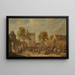 Una Fiera con Villaggi che Si Divertono in una Piazza della Città - David Teniers il Giovane — quadro incorniciato alla parete