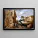 Un contadino che mangia cozze - David Teniers il Giovane — quadro incorniciato alla parete