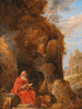 Un paesaggio con San Gerolamo all'esterno di una grotta - David Teniers il Giovane — vista dell’opera
