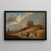 Un paesaggio con figure ai margini di una città - David Teniers il Giovane — quadro incorniciato alla parete
