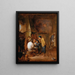Interno di una taverna con bruti che giocano a carte - David Teniers il Giovane — quadro incorniciato alla parete
