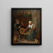 Una coppia di anziani filando la lana in un interno - David Teniers il Giovane — quadro incorniciato alla parete