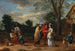 Una coppia elegante che incontra una cartomante - David Teniers il Giovane — vista dell’opera