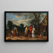 Una coppia elegante che incontra una cartomante - David Teniers il Giovane — quadro incorniciato alla parete