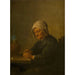 Riproduzione del dipinto Una vecchia donna che taglia il tabacco - David Teniers il Giovane