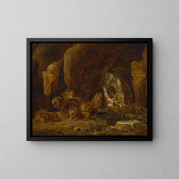 Daniel nella fossa dei leoni - David Teniers il Giovane — quadro incorniciato alla parete