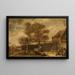Nel cortile della fattoria - David Teniers il Giovane — quadro incorniciato alla parete