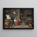 Interno di cucina - David Teniers il Giovane — quadro incorniciato alla parete