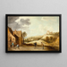 Paesaggio con contadini che giocano a bocce davanti a una locanda - David Teniers il Giovane — quadro incorniciato alla parete
