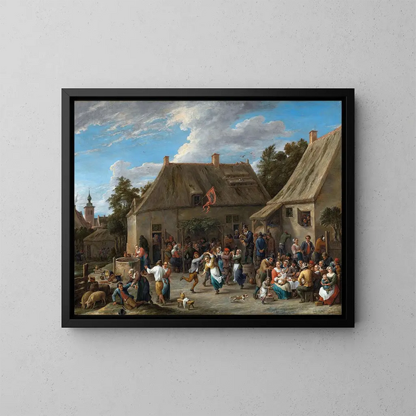 Fête des paysans - David Teniers il Giovane — quadro incorniciato alla parete