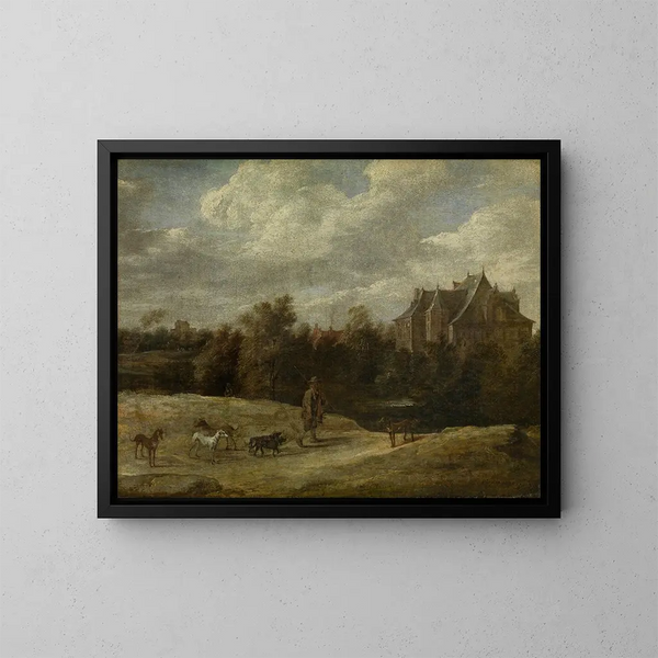 Ritorno alla caccia - David Teniers il Giovane — quadro incorniciato alla parete