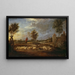 Paesaggio al tramonto con un pastore e il suo gregge - David Teniers il Giovane — quadro incorniciato alla parete