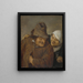Due contadini con un bicchiere di vino - David Teniers il Giovane — quadro incorniciato alla parete