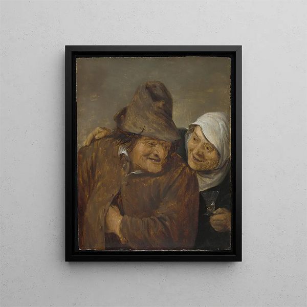 David Teniers The Younger - Two Peasants with a Glass of Wine.webp