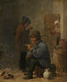 Due contadini fumatori al fuoco di carbone - David Teniers il Giovane — vista dell’opera