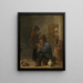 Due contadini fumatori al fuoco di carbone - David Teniers il Giovane — quadro incorniciato alla parete