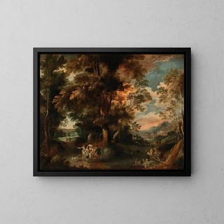 David Vinckboons - A wooded landscape with travellers.webp