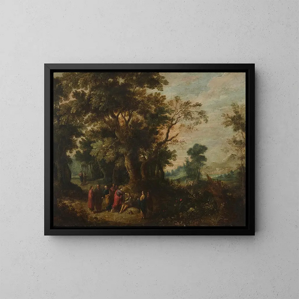 Il Cristo che guarisce i ciechi - David Vinckboons — quadro incorniciato alla parete