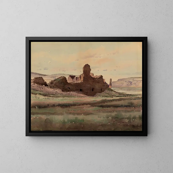Rovine di Pueblo Bonito, Canyon de Chaco, Nuovo Messico - Di Lancey Gill — quadro incorniciato alla parete