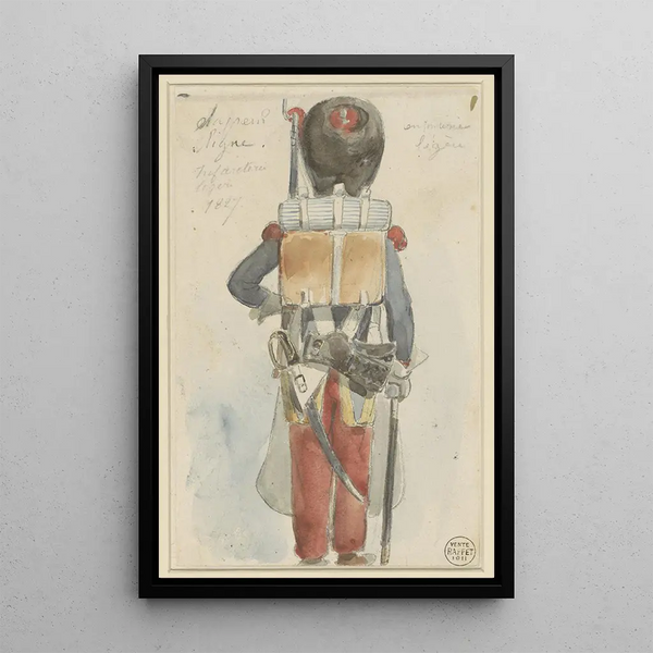 Riproduzione del dipinto Studio di uniforme - Denis Auguste Marie Raffet