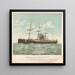 Partenza del primo reggimento della California USV sul vaporetto City of Peking per le isole Filippine - Britton Rey — quadro incorniciato alla parete