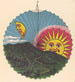 Riproduzione del dipinto Design di lanterna del sole nascente - Anonimo