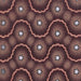 Design tessile con bande orizzontali ondulate di rosette incorniciate da bande di nastro orizzontali ondulate - Anonimo