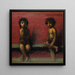 Due bambini seduti - Hans Von Mares — quadro incorniciato alla parete