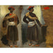 Riproduzione del dipinto Due studi di un indiano in piedi di Calcutta - Eugène Delacroix