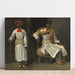 Riproduzione del dipinto Due studi di un indiano di Calcutta, seduto e in piedi - Eugène Delacroix