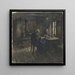 Due donne che leggono in una stanza - Ferdinand Balzer — quadro incorniciato alla parete