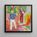 Due donne vicino ai gradini della veranda - Edvard Munch — quadro incorniciato alla parete