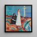Due donne sulla riva - Edvard Munch — quadro incorniciato alla parete