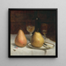 Due pere su un vassoio - Sanford Robinson Gifford — quadro incorniciato alla parete