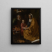 L'educazione della Vergine - Diego Velázquez — quadro incorniciato alla parete