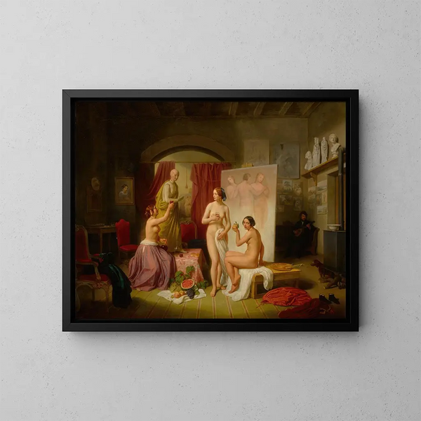Le Tre Grazie - Dietrich Wilhelm Lindau — quadro incorniciato alla parete